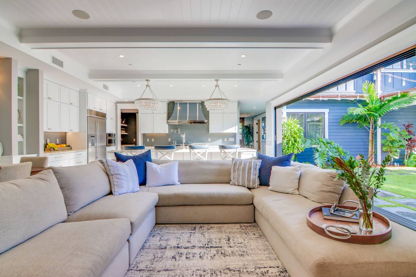 Open concept great room in a Laurcon Development custom home