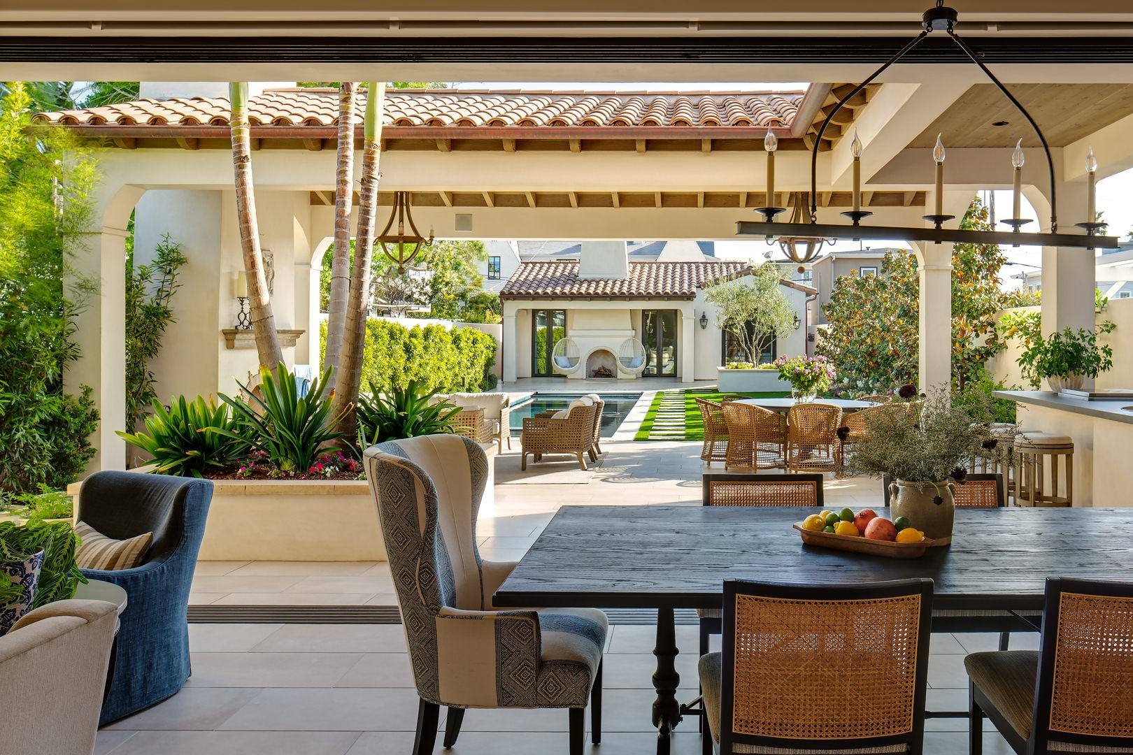Courtyard of a San Diego custom home